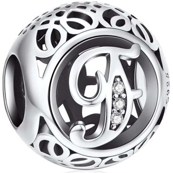 Sterling Silver Vintage Letter F Charm - Picture 8 of 8